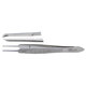 MILTEX CASTROVIEJO Suturing Forceps, 3-7/8" (99mm), 1x2 0.5mm Teeth, with Tying Platform. MFID: 18-952