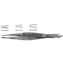 MILTEX CASTROVIEJO Suture Forceps, 4-1/4" (107mm), 1 X 2 Teeth, 1mm Wide at Tip, with Tying Platform. MFID: 18-955