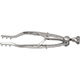 MILTEX STEVENSON Lacrimal Sac Retractor, 3-1/4" (8.3 cm), 3 X 3 prongs 3 mm deep. MFID: 18-96