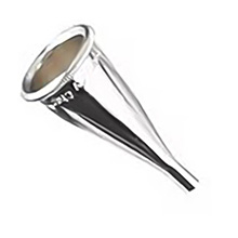 MILTEX GRUBER Ear Speculum, oval, child & infant size, light short pattern, chrome, Single Size 3, 4 X 5 mm. MFID: 19-18