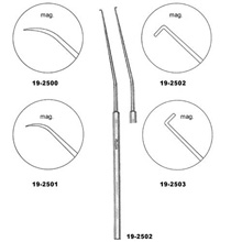 MILTEX HOUSE Hook, 6-1/2" (168mm), shaft angled, 1mm long tip, angled left 90 degrees, Malleable Shaft, Octagonal Handle. MFID: 19-2502