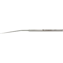 MILTEX HOUSE Hook, 6-1/2" (168mm), shaft angled, 1mm long tip, angled right 90 degrees, Malleable Shaft, Octagonal Handle. MFID: 19-2503