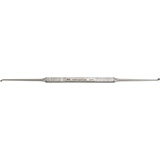 MILTEX HOUSE Curette, 7" (180mm), Strong Angle, Oval Cups, 2.25mm x 3mm and 2mm x 2.5mm. MFID: 19-2529