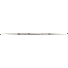MILTEX HOUSE Curette, 7" (180mm), Strong Angle, Oval Cups, 2.25mm x 3mm and 2mm x 2.5mm. MFID: 19-2529