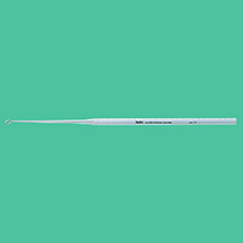 MILTEX BUCK Ear Curette, 6-1/2" (16.5 cm), angled, blunt, size 3. MFID: 19-298