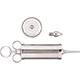 MILTEX Metal Ear Syringe, one short bulbous, one tapered tip, shield, 4 ounce (.12 liter). MFID: 19-385