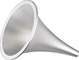 MILTEX FARRIOR Ear Speculum, oval, angled end, nonglare stainless, single size 1, 3 X 4 mm. MFID: 19-50-1