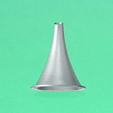MILTEX FARRIOR Ear Speculum, oval, angled end, nonglare stainless, single size 4, 5 X 6 mm. MFID: 19-50-4