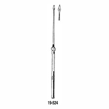 MILTEX POLITZER Ear Knife, 7-1/2" (19.1 cm), in reversible swivel handle (use in straight or angled position). MFID: 19-524