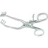 MILTEX SCHUKNECHT Postauricular Retractor, 3 X 3 teeth, 3" (7.6 cm) opening. MFID: 19-655