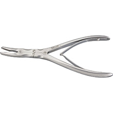 MILTEX BEYER Rongeur, 7" (177mm), double action, slightly curved jaws 3mm wide. MFID: 19-844