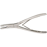 MILTEX RUSKIN Rongeur, 7-1/4" (185mm), Curved, 5mm Bite Jaws, Double Action. MFID: 19-852