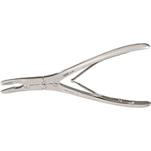 MILTEX RUSKIN Rongeur, 7-1/4" (185mm), Curved, 5mm Bite Jaws, Double Action. MFID: 19-852