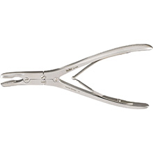 MILTEX RUSKIN Rongeur, 7-1/4" (185mm), Curved, 6mm Bite Jaws, Double Action. MFID: 19-856