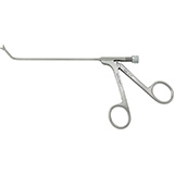 MILTEX Frontal Sinus Recess Giraffe Forceps, 5-1/2" shaft, 2 X 4 mm, 45 degrees vertical jaws, luer lock port/cleaning. MFID: 20-1010