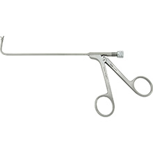 MILTEX Frontal Sinus Recess Giraffe Forceps, 5-1/2" shaft, 2 X 4 mm, 90 degree vertical jaws, luer lock port/cleaning. MFID: 20-1014