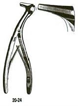 MILTEX BECKMAN Nasal Speculum, 6" (15.2 cm), angled on side. MFID: 20-24