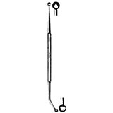 MILTEX PRATT Ethmoid Curette, 8-1/4" (21.6 cm), double ended, fenestrated cup on angled shaft & solid cup on straight shaft. MFID: 20-312