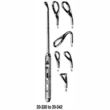 MILTEX COAKLEY Curette, 6-3/4" (17.1 cm), no. 4, 90 degree angle, large size. MFID: 20-338
