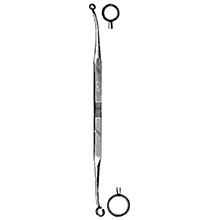 MILTEX FAULKNER Ethmoid Curette, 9" (22.9 cm), double ended, 7 mm & 10 mm rings, sharp. MFID: 20-360