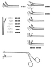 MILTEX WILDE-BLAKESLEY Ethmoid Forceps, 5" (12.7 cm) shaft, pointed fenestrated cups, 5 X 13 mm. MFID: 20-584