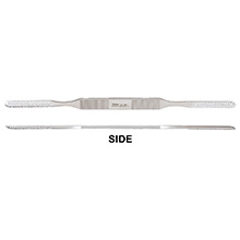 MILTEX FOMON Rasp, 8", Double-Ended, Convex and Flat Sides, Coarse, Backward Cutting. MFID: 21-369