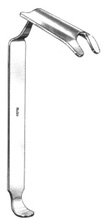 MILTEX Ring Tongue Retractor Blades, size No. 4. 1-1/4" X 3-1/2" (3.2 X 8.9 cm), left. MFID: 2-142