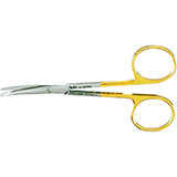 MILTEX Blepharoplasty Scissors, 4-1/2" (113mm), Curved, Serrated, Tungsten Carbide. MFID: 21-537TC