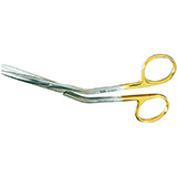 MILTEX FOMON Dorsal Scissors, 5-1/2", angular, TC blades, one blade serrated, Carb-N-Sert, Tungsten Carbide. MFID: 21-604TC
