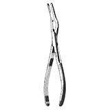 MILTEX ASH Septum Forceps, 9" (22.9 cm), angled blades flat inside. MFID: 21-660