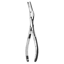 MILTEX ASH Septum Forceps, 9" (22.9 cm), angled blades flat inside. MFID: 21-660