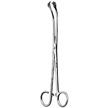 MILTEX BALLENGER Tonsil Seizing Forceps, 8-1/2" (216mm), Curved, 3 x 3 Teeth, One Open Ring. MFID: 22-560