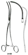 MILTEX DEBAKEY-KAY Aortic Aneurysm Clamp, 9-1/2" (24.1 cm), acutely curved jaws. MFID: 24-1500