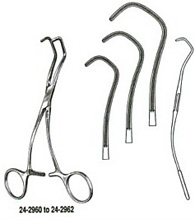 MILTEX DEBAKEY-DERRA Anastomosis Clamp, 6-3/4" (17.1 cm), medium jaws. MFID: 24-2961
