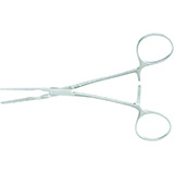 MILTEX COOLEY Pediatric Vascular Clamp, 5-1/2", straight jaws 25 mm, angled shank. MFID: 24-3210