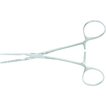 MILTEX COOLEY Pediatric Vascular Clamp, 5-1/2", straight jaws 25 mm, angled shank. MFID: 24-3210