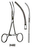 MILTEX DEBAKEY Bulldog Clamp, ring handle, 4-3/4" (12.1 cm), curved. MFID: 24-802