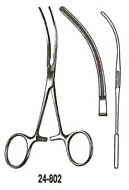 MILTEX DEBAKEY Bulldog Clamp, ring handle, 4-3/4" (12.1 cm), curved. MFID: 24-802