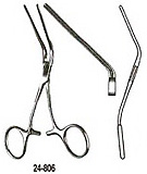 MILTEX DEBAKEY Bulldog Clamp, ring handle, 4-7/8" (12.4 cm), 45 degree handle. MFID: 24-806