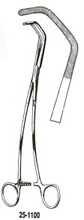 MILTEX SATINSKY Vascular Clamp for Vena Cava, 10-1/2" (270mm), Inside Jaws, Length 38mm x 10mm Width. MFID: 25-1100