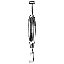 MILTEX ALEXANDER-FARABEUF Periosteotome, 8-1/4" (21 cm), standard size, 12 mm & 24 mm wide ends. MFID: 25-22