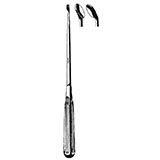 MILTEX SCOVILLE Ruptured Disc Curette, 10" (25.4 cm), angled up, cup 4 X 10 mm. MFID: 26-1620