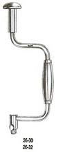 MILTEX HUDSON Brace Set, Standard Thumbscrew Chuck, Complete with 4 Burrs (1 each: 26-33-1, 26-33-2, 26-33-3, 26-33-4). MFID: 26-30