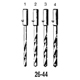 MILTEX Replacement Points for STILLE pattern drills, twist drills, 4mm. MFID: 26-44-4