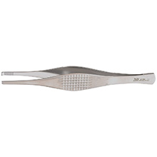 MILTEX FERRIS-SMITH Tissue Forceps, 7" (17.8 cm), serrated platform tips with 2 X 3 teeth. MFID: 26-958