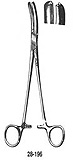 MILTEX BUIE Pile Clamp, 8 1/2" (21.6 cm), curved angiotribe jaws. MFID: 28-196