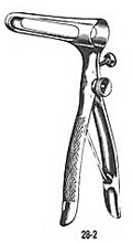 MILTEX SIMS Rectal Speculum, 5-7/8" (150mm), Blades 3-1/2" (90mm) Deep x 5/8" (17mm), Wide. MFID: 28-2