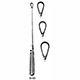 MILTEX GREENE Uterine Curette, 11" (27.9 cm), serrated blunt blade on malleable shank, size 6. MFID: 30-1255-6