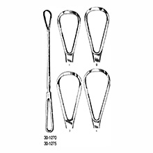 MILTEX BUMM Uterine Curette, 12" (30.5 cm), extra large sizes on malleable shank, size 3, sharp. MFID: 30-1270-3