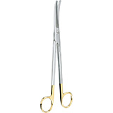 MILTEX Z-Type Hysterectomy/Parametrium Scissors, 9" (22.9cm) Slight Curve, Carb-N-Sert, Tungsten Carbide Blades. MFID: 30-2101TC